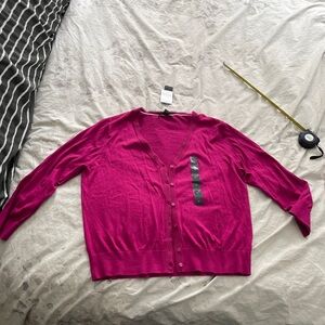 Banana Republic Fuchsia Cardigan Sweater